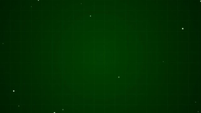 Yellow smiley face icon moving across a digital dark green background