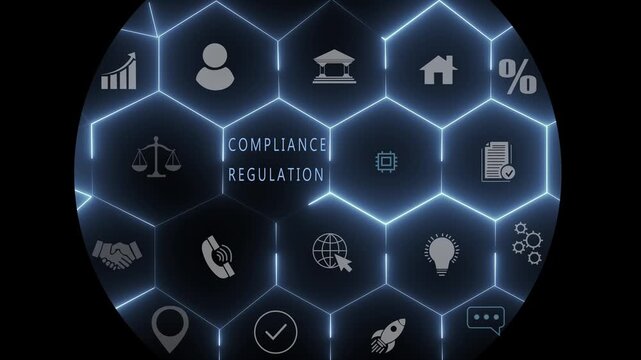Compliance rules regulation policy law. optical lager light background