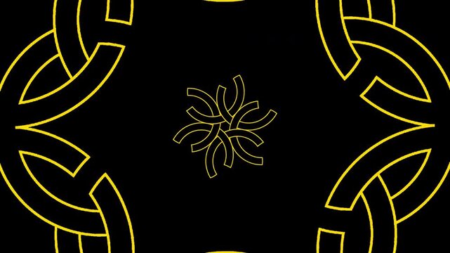 celtic trinity knot isolated on transparent background. 4K footage