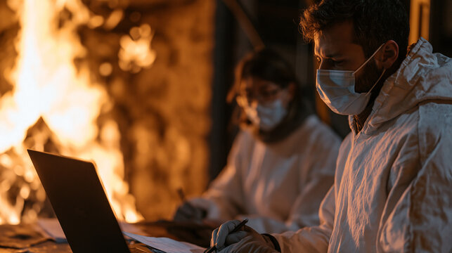 Structural engineers conduct hypersonic glide vehicle carbon ceramic panel thermal shock testing in a plasma arc facility, researchers recording heat flux data at simulated Mach