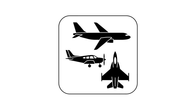 Airplanes and Jets in Flight.