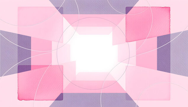Morandi Geometric Pink Background