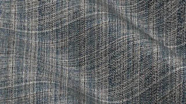 Italian Gray Glen Plaid Wool Fabric shifting in elegant waves of traditional Prince of Wales check pattern and premium suiting material texture