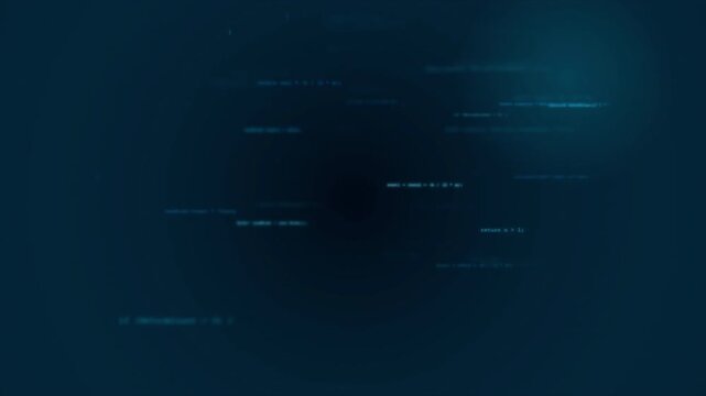 Digital Programming Tunnel with Floating Code and Software Hack Concept