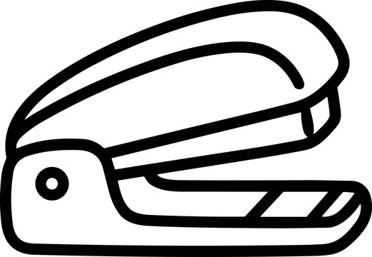 Open Stapler Icon, Office Supply, Minimalist Line Art