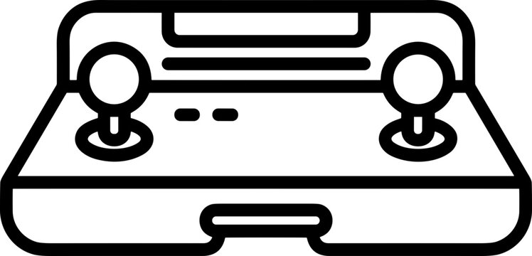 Retro Video Game Controller Icon - Vintage Arcade Joystick Design