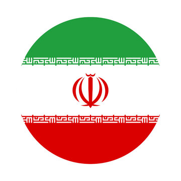 PNG Iran flag circular emblem on transparent background