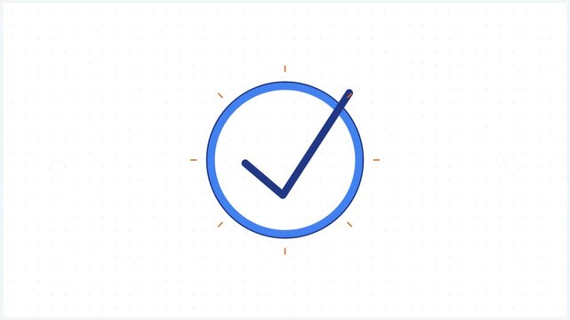 Dynamic Success Checkmark Pop Animation with Abstract Background