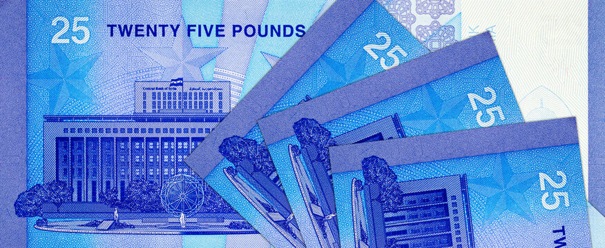 New 25 pounds Syrian banknote Features the Central Bank of Syria headquarters building in Damascus. The new post-redenomination national currency of Syria.