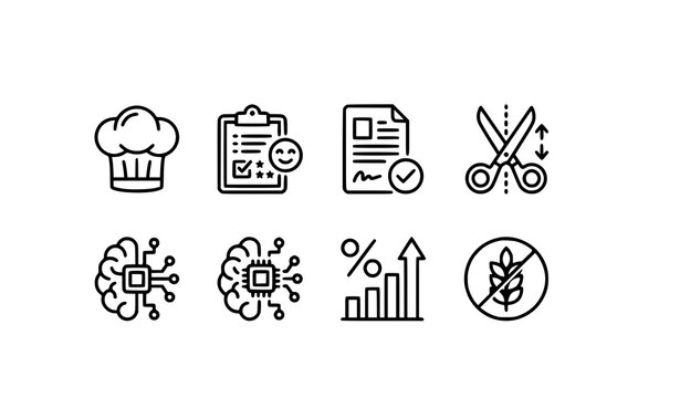 Smartphone Device and Mobile Apps Line Icons Set with Phone Report Download Payment and Chat Vector Collection