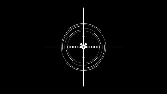 Target Audience Focus Cross hair Icon Targeting Group of People Digital Interface H U D Element