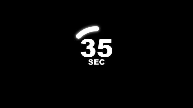 Minimal circular countdown timer showing ten to zero seconds on dark background representing time pressure urgency quick decision progress tracking digital interface and modern technology concept.