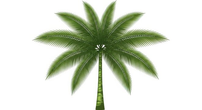 Majestic palm tree towering against a plain background