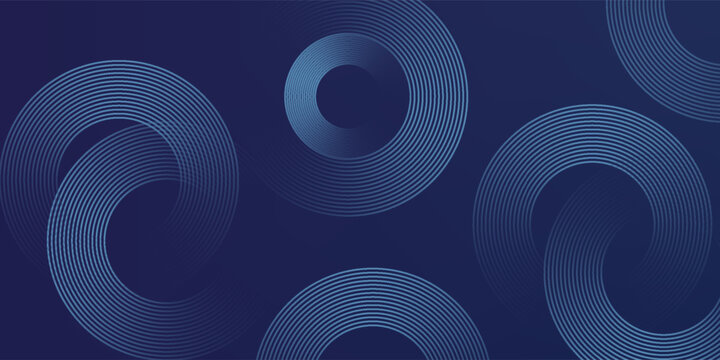 Abstract blue background with blue glowing diagonal geometric lines. Modern shiny blue rounded rectangle lines pattern. Minimalist graphic design. Futuristic technology concept