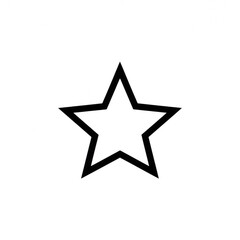 Obraz premium Five pointed star icon outline graphic design with favorite, bookmark
