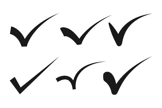 Check Mark Tick Icon Collection Set