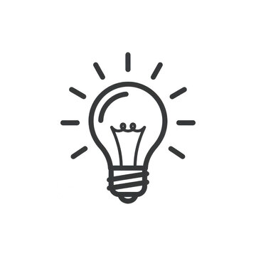 Glowing light bulb icon symbolizing innovation and new ideas