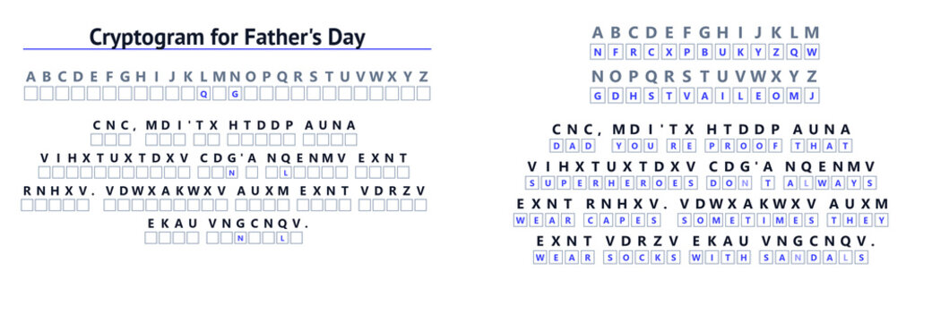 Cryptogram for Father's Day