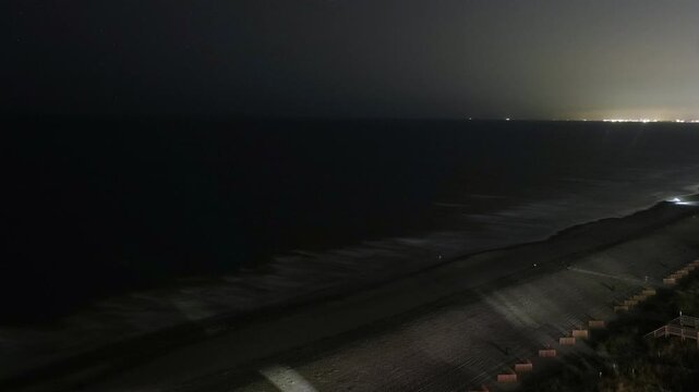 North Myrtle beach at dusk time lapse