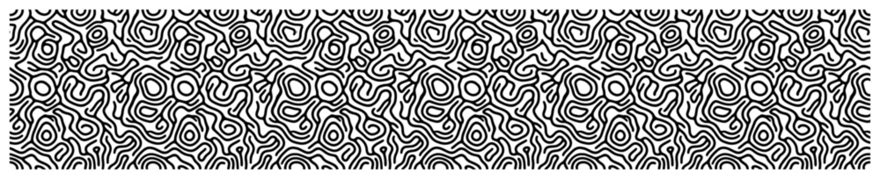 Turing pattern with organic topographical lines and maze structure in abstract modern style