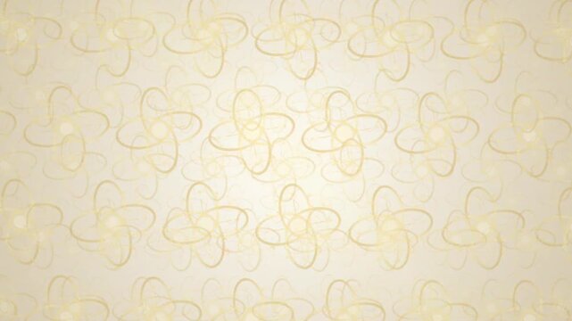 Elegant Gold Floral Pattern Background with Swirling Decorative Elements