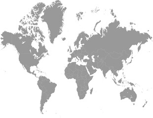 Fototapeta premium Simple world map illustration