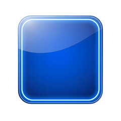 Obraz premium Blue plastic square container isolated on transparent background