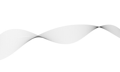 Fototapeta premium White wavy ribbon or wave shape element for design and decoration