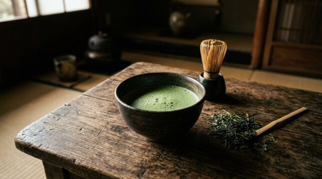 Traditional Japanese Matcha Tea Ceremony Preparation 4.