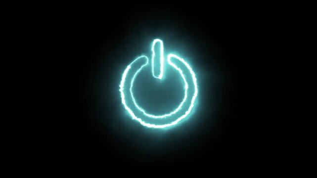 Mint Green Electric Energy Distortion Power Icon Motion Graphics