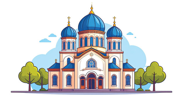 Large Christian Church Building Architecture.