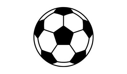 Fototapeta premium Classic Football Soccer Ball Vector Icon Isolated on Pure White Background