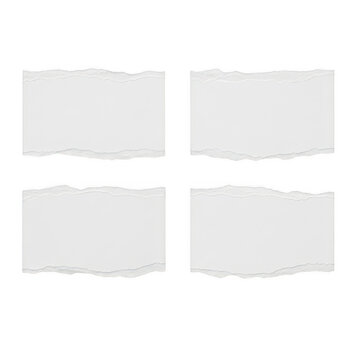 Four identical blank rectangular cards in a grid arrangement
