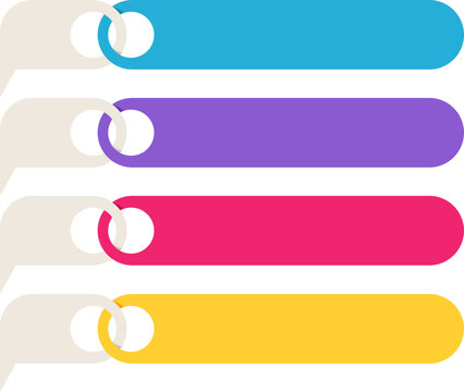 Blank 4-Step Horizontal Infographic Template for Business Presentation and Data Visualization