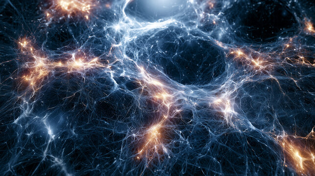 A cosmic view of dark matter weaving luminous threads across the universe
