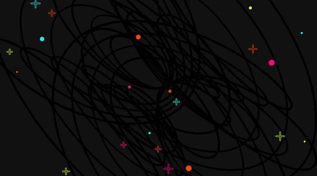 Psychedelic Y2K Spirograph Background with Thick Lines in Acid Green and Pink