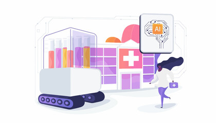 Fototapeta premium AI Revolutionizing Healthcare Automation and Innovation in Medical Facilities