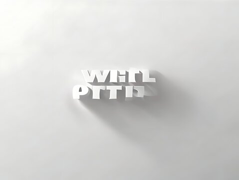 Abstract white metal letters WETL on foggy background.