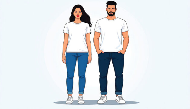 Man and woman standing side by side.