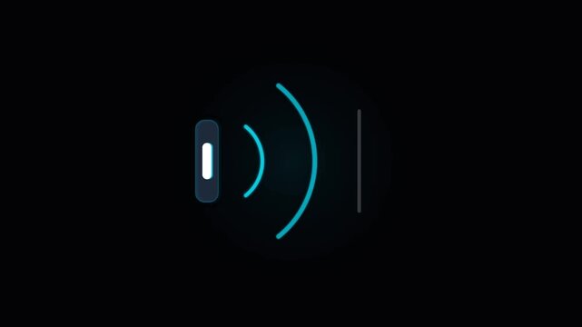 Abstract animation of wireless signal transmission and sensor detection on black background.