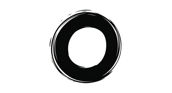Large black circle with white center.