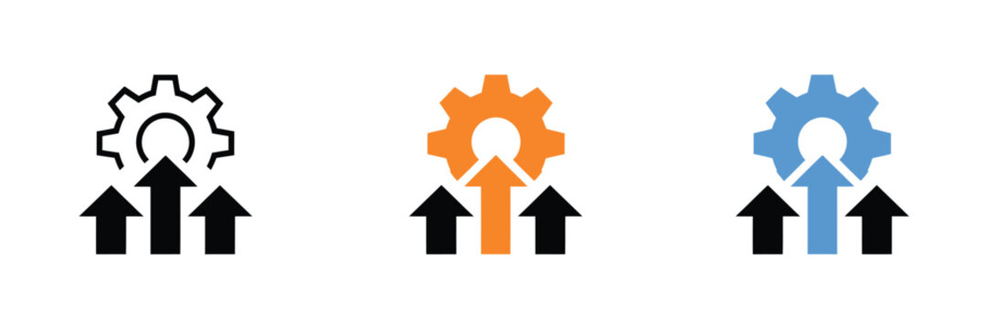 Improvement Icon for Process Optimization, Performance Enhancement, Workflow Efficiency, and Business Growth Strategy, vector design