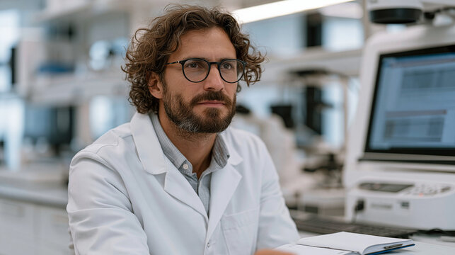 Microfluidics engineer observing real-time cell viability results from a lung-on-chip organ model during anti-inflammatory compound testing in a pharmaceutical development
