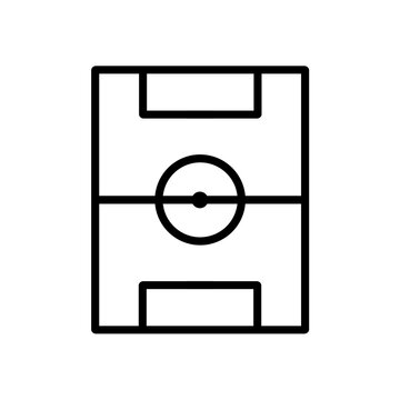 Soccer field line icon with simple and modern design