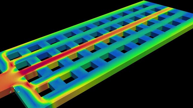 Liquid flow simulation - CFD simulation Computational fluid dynamics