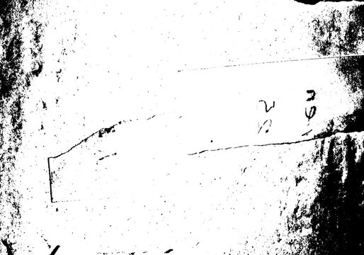 Monochrome grunge texture overlay for vintage effect.Retro grunge background with dust and damage marks