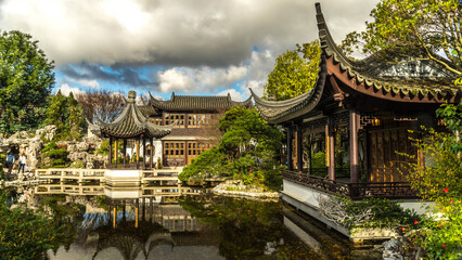 Fototapeta premium Lan Su Chinese Garden, Portland, Oregon, Suzhou-style