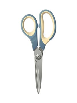Colorful embroidery scissors with floral design.