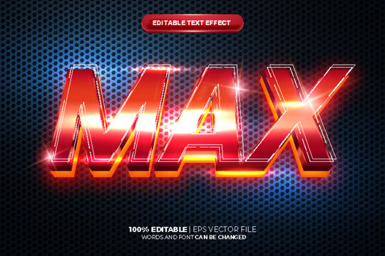 super max speed glow metal steel cinematic 3d editable text effect