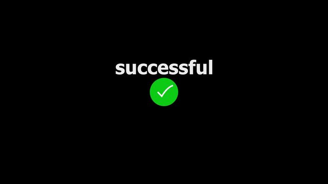  successful icon . Confirmation, money transaction concept. representing a digital interface for granting permission  , Successful digital payment transaction with glowing green confirmation